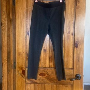 White House, Black market heather gray pants with a side zip.